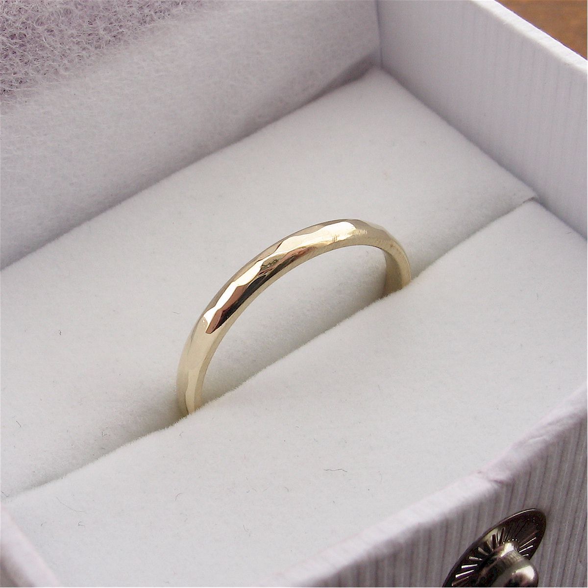 Gold thin wedding ring, Pebble design Designer Wedding Rings CumbrianDesigns 