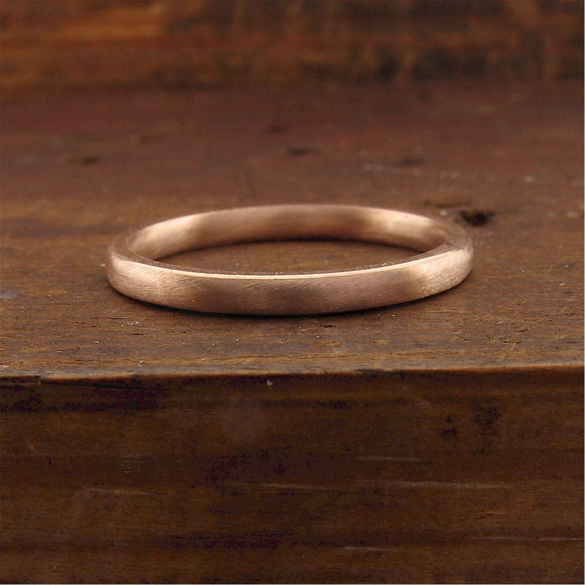 Rose gold court thin wedding ring. - Cumbrian Designs