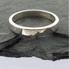 Silver thin wedding ring, Water Ripples design Designer Wedding Rings CumbrianDesigns 