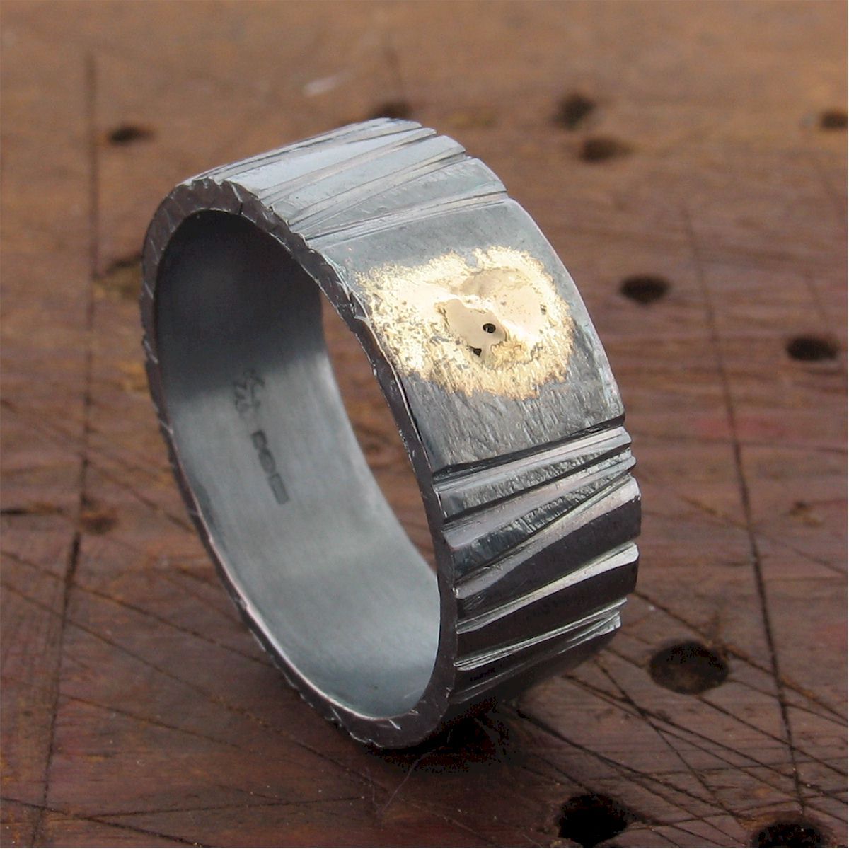 Wedding ring, Sunset rustic design. - Cumbrian Designs