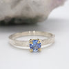 Sapphire solitaire gold ring, Windermere design