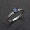 Sapphire solitaire gold ring, Windermere design
