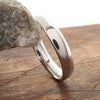 White gold court thin wedding ring. - Cumbrian Designs