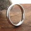 Silver court thin wedding ring - Cumbrian Designs