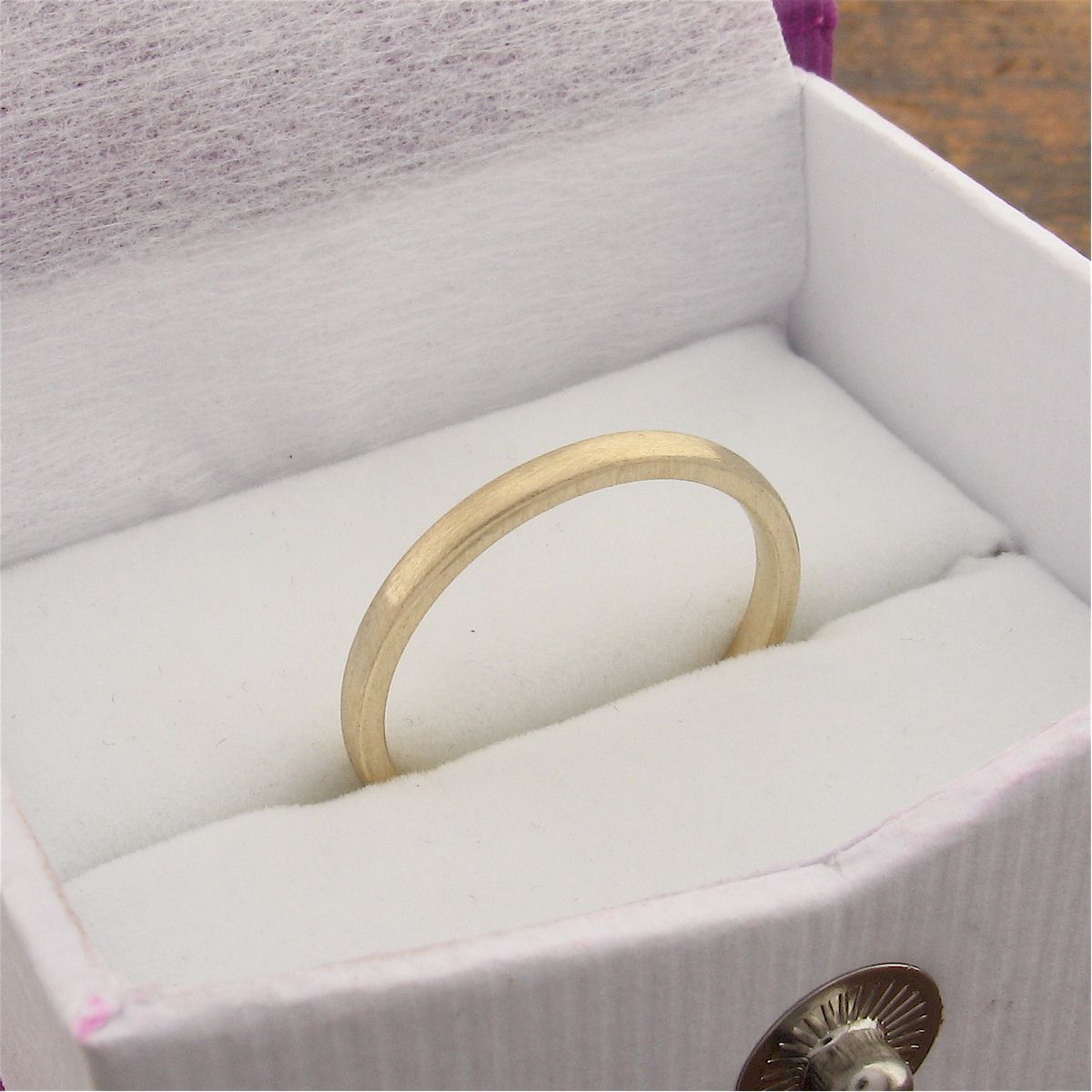 Gold court thin wedding ring. - Cumbrian Designs